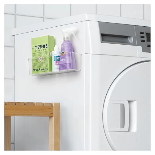 iDesign Adhesive Organizer Bin, Set of 2, Clear | Damage-Free Hanging, For Kitchen, Bathroom, or Office - style: Pack of 2