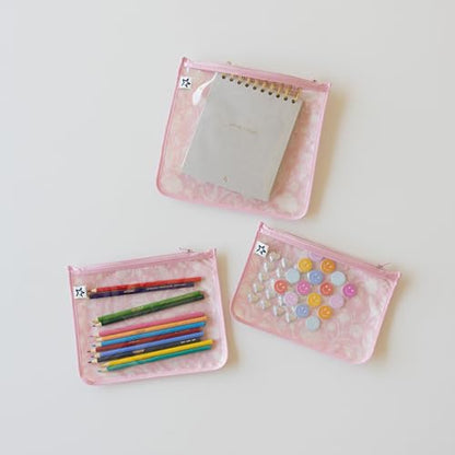 Tiny Twinkle Diaper Bag Organizing Pouches|3 Pack Mess-Proof Clear Front Travel Organizer Bags&TSA Approved Toiletry Bag Set for Baby and Mom Essentials - color: Toile