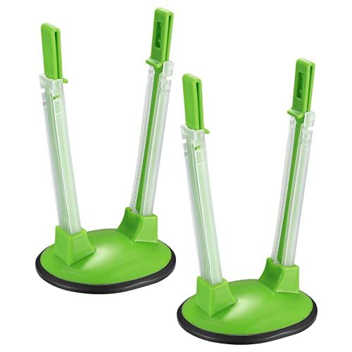 2 Pcs Baggy Rack, Freezer Bag Holder Stand, Adjustable Food Storage Holders, Plastic Food Prep Bag/Zip Lock Bag Holder Stand, for Meal Prep Bag, Kitchen Gadget - color: 2