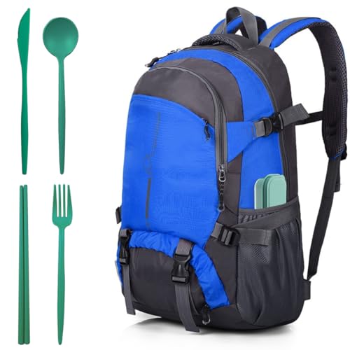 ELANE 4 Sets Reusable Travel Utensils Set with Case,Camping Cutlery Set Reusable Cutlery Set with Case,Utensil Sets for Lunch Picnic Daily Use Outdoor (darkgreen) - color: darkgreen
