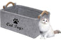 CozyCove Felt pet Toy Box Collapsible Pet Supplies Storage Basket cat toy box storage basket chest organizer，Fabric Storage Bin for Organizing Pet Toys, Blankets, Leashes, and Food grey pet Toy Box