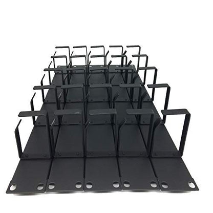 (5 Pack) 1U 5 D-Ring Cable Manager - 19 Inch Horizontal Rack Mount Metal Server Rack Wire Management