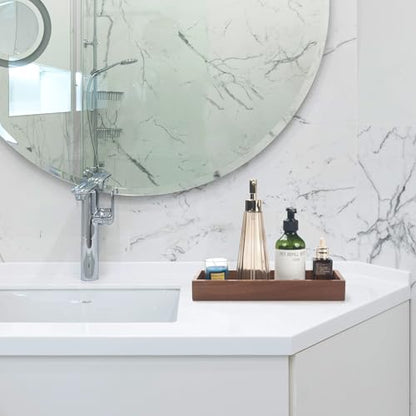 Bathroom Vanity Tray, Bathroom Tray for Counter, Acacia Wood Toilet Tank Tray for Organizing and Home Decor (11.8 x 4.5 x 1.6 inch) - size: 11.8" x 4.5" x 1.6"