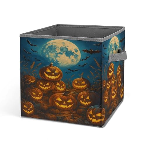 Halloween Pumpkin Foldable Storage Box with Handle Organizer Containers for Home Office Clothes Office Supplies - color: style-5