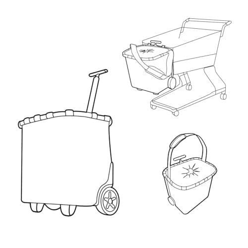 reisenthel carrycruiser Frame Leo Macchiato - Portable Shopping Trolley with Sturdy Aluminum Frame, Shoulder Strap and Removable mesh Inner Bag -Water-Repellent - color: Leo Macchiato