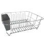 Dish Drying Rack & Cutlery Holder 2 Piece Set ✅ Compact Sink-Fitting Dish Drainer with Rubberized Undercoating ✅ Space-Saving Kitchen Organizer for Plates, Cups, Bowls & Utensils In Sink, Dark Gray
