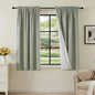H.VERSAILTEX Linen Look 100% Blackout Curtains 45 Inches Long for Bedroom Full Light Blocking Rod Pocket 42 Inches Wide Linen Textured Thick Window Curtain Drapes with White Backing, Sage, 2 Panels - color: Sage, size: 42"W x 45"L (Pack of 2)