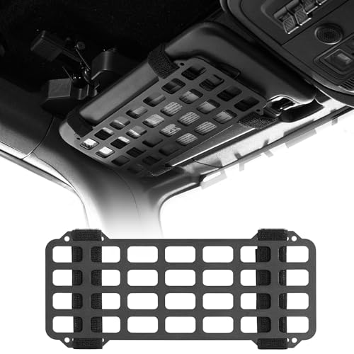 Hooke Road MOLLE Sun Visor Panel - Universal Rigid Tactical Gear Organizer | EDC Pouch & Tool Storage Shelf | Interior Accessory for Most SUVs, Trucks, Vehicles