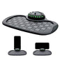 Multifunction Car Anti Slip Mat, 360° Rotatable Phone Holder Dashboard Pad with Temporary Parking Number, Anti Skid Organizer for Phone Sunglasses Keys (Black-Gray Checkered Pattern) - color: Black-Gray Checkered Pattern