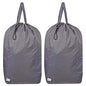 Washable Travel Laundry Bag with Handles and Drawstring (2 Pack), Heavy Duty Large Enough to Hold 3 Loads of Laundry, Fit a Laundry Basket or Clothes Hamper, 27.5x34.5 in,Grey - color: Grey (2 Pack)