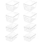 Vtopmart 8 Pack Clear Plastic Storage Bins Set, 4 Large Pantry Organizer Bins with Handle and 4 Medium Snack Organizer Bins with 4-Compartment for Pantry, Kitchen, Fridge, Cabinet Organization - size: 4 Large + 4 Medium