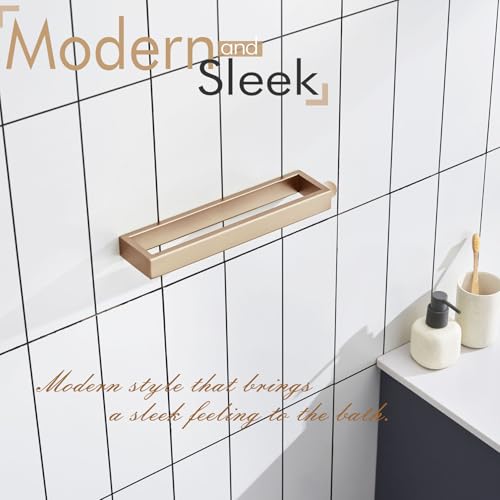 KOKOSIRI Towel Holder 12-Inch Hand Towel Bar Wall Mount Kitchen Rack Champagne Bronze Stainless Steel for Bathroom Hardware, 1 Pack B4008CPG-L12 - color: Champagne Bronze, size: 12-Inch