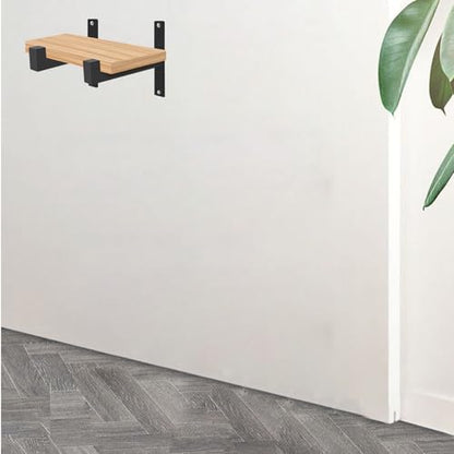 Housoutil L-Shaped Metal Shelf Bracket Triangle Support Right Angle Wall Hanging Hardware for Home Storage and Van Shelving Mounting, 8-Inch Load Bearing Fixed Mounting Set