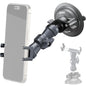 Suction Cup Car Phone Holder, Phone Mount for Windshield/Dashboard with 25mm Ball Head & Aluminum Magic Arm, 360° Rotatable for iPhone/Samsung/Android, Fits Phone Width 2.56-3.74"(KPS-09) - color: KPS-09