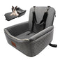 Dog Car Seat Bed 2 in 1 for Small/Medium Dogs up to 35 lbs,Adjustable Safety Leashes,Memory Foam with Soft Fabric Pets Travel Car Bed,Easily Installed in Front and Back seat,Removable and Washable. - color: Grey