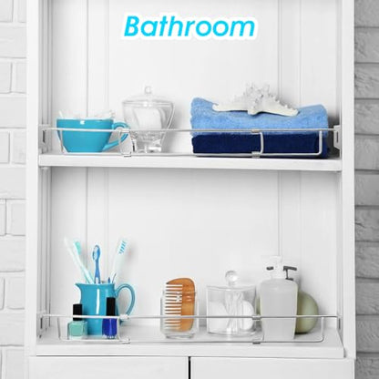 6 Pcs RV Refrigerator Bars, 12.99"-22.83" Adjustable Fridge Tension Rod Stainless Steel Camper Bar to Hold Food Drinks in Place Prevent Messy Spills During Travel for Kitchen Cupboard Bookshelf