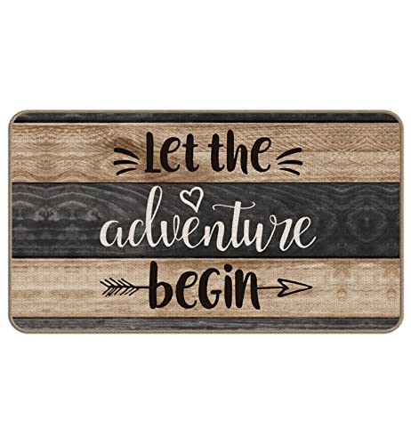 RV Door Mat - Log Cabin Decor, 30''x17'' Camper Door Mat, RV Decor, Camper Decorations for Inside, Camper Mat, Outdoor Doormats, RV Mat, Best Gifts for RV Owners - color: Adventure