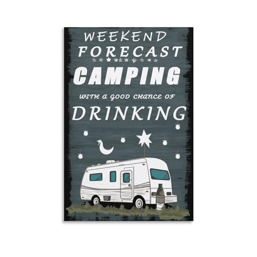 TEERMLLQWA Travel Camping Outdoor Motorhome Wall Art Decor Living Room Painting Decor Canvas Wall Decor Artwork Bathroom Home Office Decoration - size: 18"L x 12"W