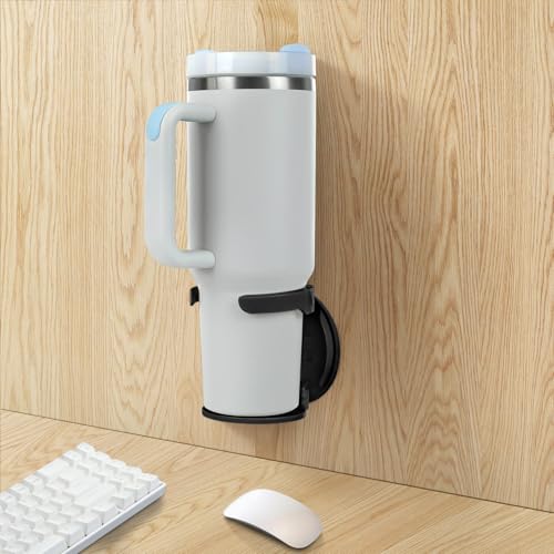 Water Bottle Holder Compatible with Stanley, Hydroflask, Sinple Midern, Stable and Durablee Wall Cup Holder, Space Saving Water Bottle Organizer Storage for Drinks and Coffee (Black, 1) - color: Black, size: 1