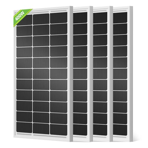 ECO-WORTHY 400W Solar Panels N-Type 4pcs 100 Watt 18V Monocrystalline Solar Panel Module for Off Grid PV Power for Home, Camping, Boat, Shed Farm, RV,12V Battery,2-Pack 2 * 100W - size: 100W N-Type 4-Pack Solar Panel
