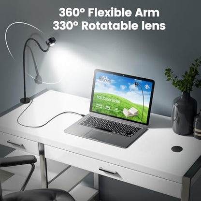 Magnetic Reading Light,Flexible Book Light,Bendable Spotlight Desk Lamp,Head Switch 3 Colors Dimmable LED for Bedside Bed Frame, All Metal CRI95+ Power By USB C, Adapter Included - color: Magnetic Base