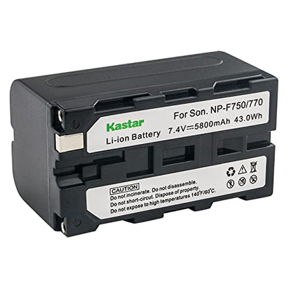 Kastar 1-Pack NP-F750 / NP-F770 Battery and LTD2 USB Charger Compatible with Lilliput A7S 7", A7S-B 7" Field LED Monitor, H7 7", H7S 7", Q7 Full HD Monitor, A11 10.1", A12 12.5" IPS 4K HDMI Monitor - size: 1 Charger + 1 Battery