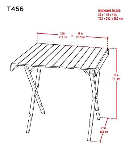 Rio Brands Compact Expandable Outdoor and Camping Aluminum Roll-Top Heat Dissipating Picnic Table, Silver, 2 in 1