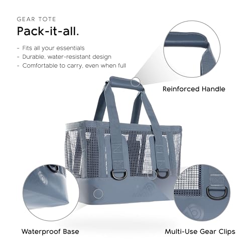 MISSION Boat Gear CASSI Heavy-Duty Outdoor Tote and Waterproof Marine-Grade Mesh Boat Bags - color: Steel Blue, size: 23 Liter