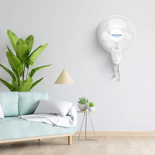 Hurricane Supreme 12” Portable Oscillating Wall Mount Fan, Space Saving, Powerful, and Quiet 3 Speed Airflow, Adjustable Tilt for Home and Workshop - style: 12" Supreme