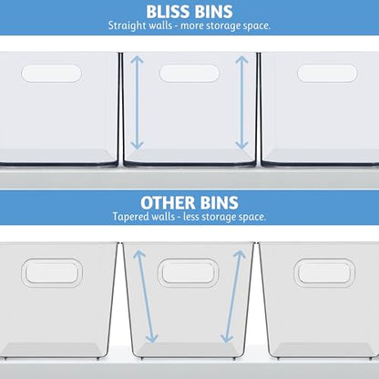 STORi Bliss 10" x 6" Open Clear Pantry Organizer Bin, Set of 4, Plastic Containers with Handle for Kitchen, Fridge, Cabinet, Closet, Bathroom, Undersink Storage Made in USA - style: Set of 4