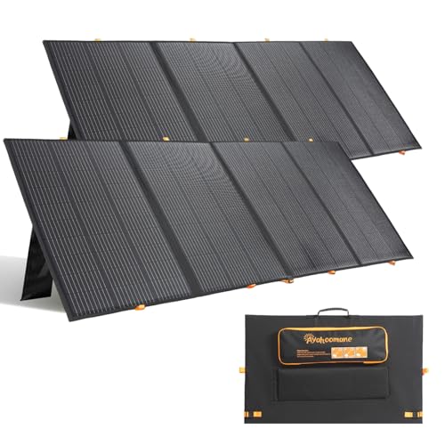 800W Portable Solar Panel,2pcs 400W,Foldable Solar Panel Power Backup,36V Output Solar Charger for Power Station Off Grid Outdoor Activities, RV, Marine,Camping, Solar Generator, IP67 Waterproof - size: 2 Pack