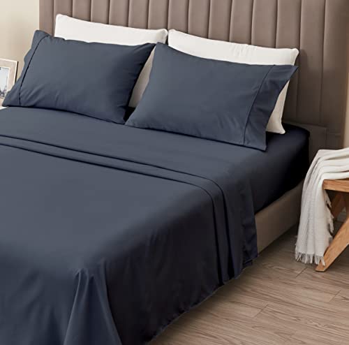Great Bay Home 3-Piece Twin Blue Microfiber Sheet Set - Ultra-Soft, Brushed Bedding Sheets & Pillowcases - Wrinkle & Fade Resistant, All-Season Bed Sheets for Bed (Twin, Ocean) - color: 28 - Ocean, size: Twin
