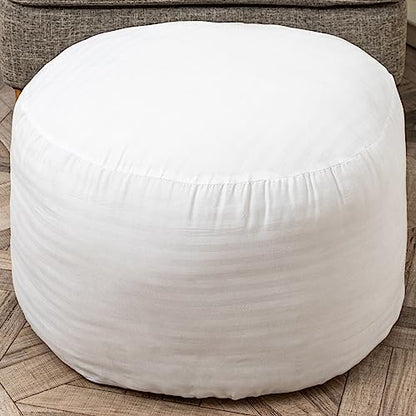 Asuprui Pouf Filler PP Cotton Footstool Pouf Stuffing Pouf Insert Ottoman Filler Bean Bag Filler 20x20x12 Inches Round - color: White
