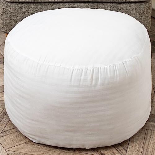 Asuprui Pouf Filler PP Cotton Footstool Pouf Stuffing Pouf Insert Ottoman Filler Bean Bag Filler 20x20x12 Inches Round - color: White