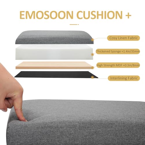 Tall Ottoman with Storage Collapsible Fabric Small Slim Folding Ottoman Furniture with Handles Lid for Room Footrest Foot Stool Linen Grey 16.5x16.5x11.8in - color: Grey