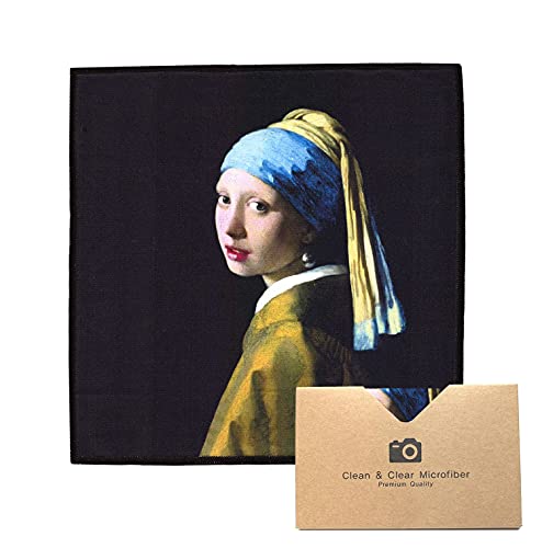 Large [6 Pack] Classic Art (Girl with a Pearl Earring) - Ultra Premium Quality Microfiber Cleaning Cloths (Best for Camera Lens, Glasses, Screens, and All Lens.), Microfiber Cloth - color: Johannes Vermeer "Girl With a Pearl Earring", size: 6 Pack