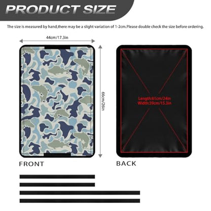 Camo Hunting Fish RV Door Shade Window Cover Fashion Camper Door Window Blackout Shade Foldable Sun Blackout Fabric Curtains for Camper Trailer Coverings - color: Camo Hunting Fish Print