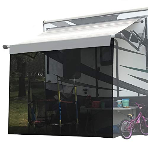 Shadeidea RV Sun Shade Screen for RV Awning - 9' X 10' 5'' (fit for 11' Awning) Black Mesh Sunshade Motorhome Camping Trailer Screen Shade UV Sunblocker Canopy Sunscreen - 3 Year Warranty - size: 9' 0'' x 10' 5'' -Actual Measurement