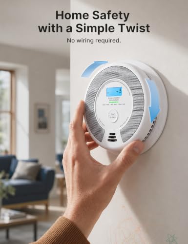 X-Sense Smoke Detector Carbon Monoxide Detector Combo, SC07, 1-Pack | 10-Year Sealed Battery (Not Hardwired), 2-in-1 Smoke & CO Detection, LCD Display, UL 217 & UL 2034 Certified - size: 1-Pack