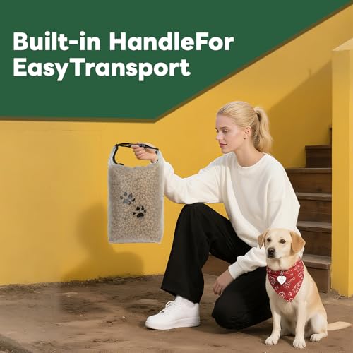 Dog Food Storage Bag with Roll-Top Closure, for Camping Trip, Dog Boarding, Food Grade, 14 Cups