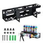 Wall-Mounted Caulking Gun Holder,6-Hole Caulk Gun & Tube Rack,Sealant Organizer with Horizontal Base,Work Truck Van Storage Organizer,Holds Caulk Gun, Sealant Tubes & Nozzles (16.54x4.33x4.33 Inches)