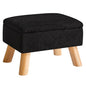 YMYNY Storage Ottoman,Small Foot Stool, 15.75"×11.81"×11.02" Black,HBD042B | Teddy Velvet,Sturdy Wood Legs, Foot Rest With Padded Seat, For Living Room Bedroom Couch Entryway - color: Black