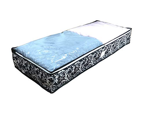 Under Bed Storage Bags, Organizer Storage Containers, 39.4 Lx11.7 Wx5.9 H Inches, Washable Strong with Transparent PVC Window