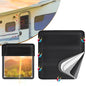 SUNICO 16.5" X 16.5" RV Door Window Shade Cover, Magnetic 100% Blackout Foldable RV Window Shades for Campers with Anti-UV Aluminum Foil Reflective & Cotton Insulation & Thicked Waterproof Fabric - color: black