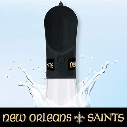 Dog Water Bottle. NFL New Orleans Saints PET Water Bottle. Best Cat Water Bottle. Water Fountain Dispenser for Dogs & Cats. - color: New Orleans Saints