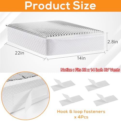 YUNVI RV Skylight Insulator 14x22x2.8,RV Vent Cover and Skylight Shade,Waterproof RV Vent Insulator Sunroof Pillow for Inside Camper Shower