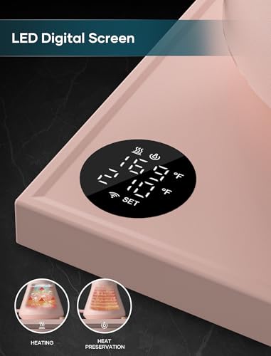 INTASTING Electric Kettles, Gooseneck Electric Kettle, ±1℉ Temperature Control, Stainless Steel Inner, Quick Heating, for Pour Over Coffee, Brew Tea, Boil Hot Water, 0.9L Pink - color: Pink