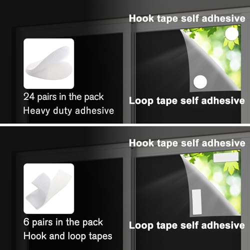 RUseeN Portable Blackout Shades (79" x 57") Window Curtains, 100% Blackout Material Temporary Blinds for Baby Nursery, Bedroom, Dorm Room, Office or Travel Use - size: 57"W x 78.7"L (Pack of 1)