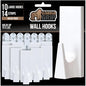GORILLA GRIP Heavy Duty Reusable Wall Hooks for Hanging, 10 Pack and 14 Strips, Easy Install Stick on Removable Adhesive Hook, No Nail Damage, Multisurface Use for Christmas Decorations, Plastic - size: 10 Pack (14 Strips)