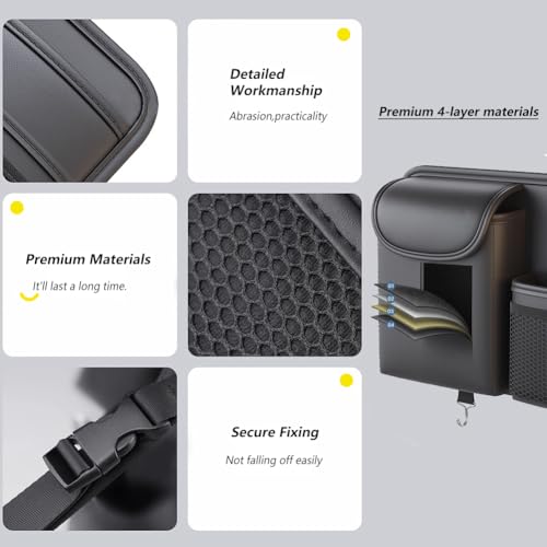 Tumecos Car Seat Back Storage Bag,Backseat Organizer with Tissue Box, Large Capacity Rear Seat Storage Pocket, Universal for Most Vehicles - style: Style A